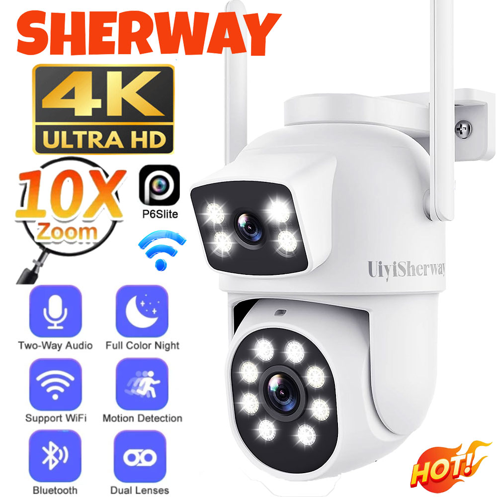 Home Cinema Screen - UiyiSherway-Caméra de surveillance extérieure PTZ WiFi