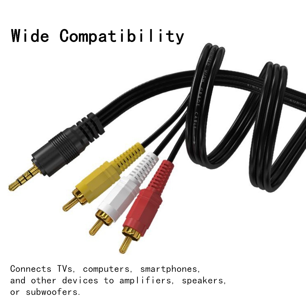 Video Home Cinema - Câble Audio-vidéo RCA 3.5mm à 3