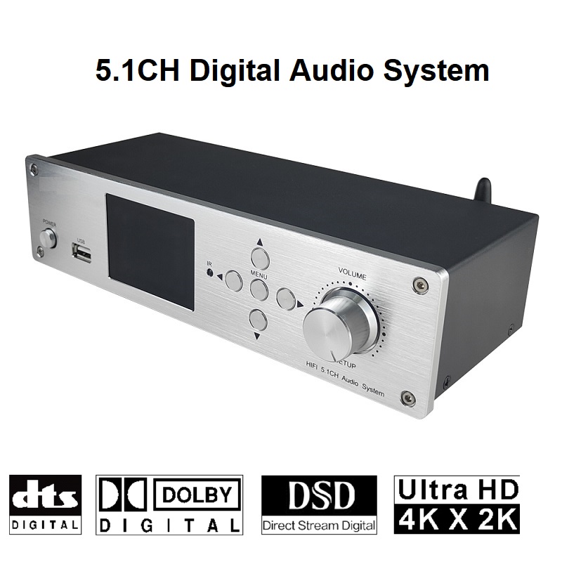 Surround Sound Decoder - Décodeur Audio 5.1CH Bluetooth 5.0 4K60Hz