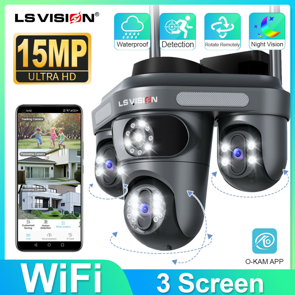 Home Cinema Screen - LS VISION Triple Écrans Caméra WiFi