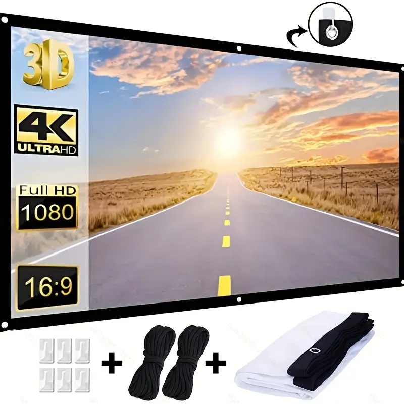 Home Cinema Screen - Écran de projection 16:9 intérieur/extérieur pliable