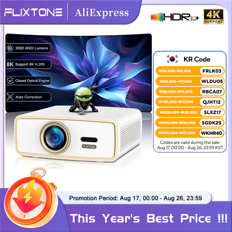 Video Home Cinema - Flixtone E900 MINI Projecteur Portable Full