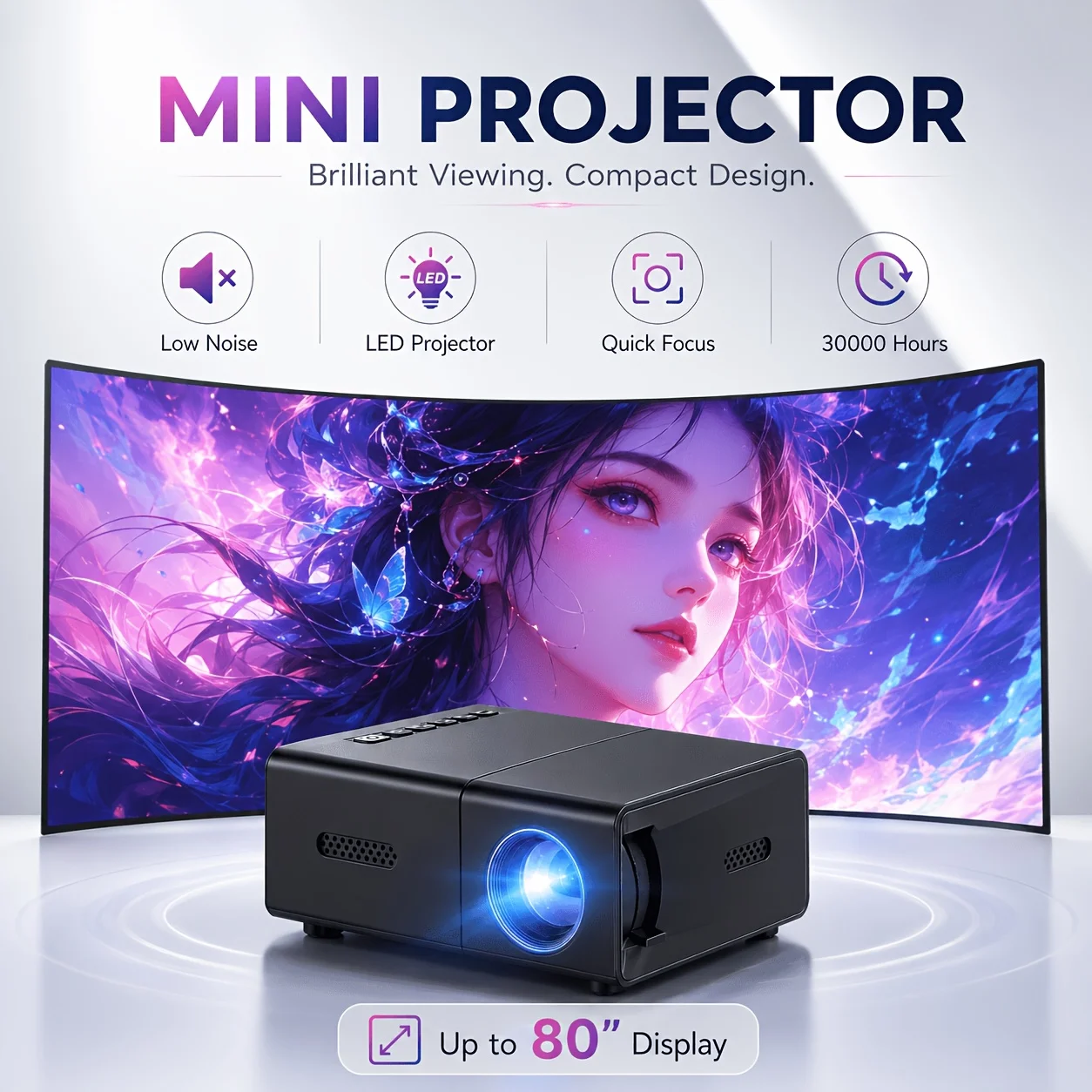 Mini projecteur portable, comp - Video Home Cinema avis et prix