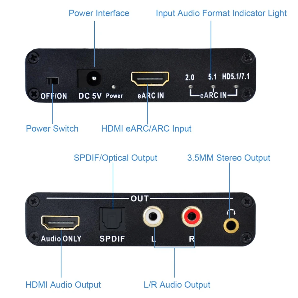 Extracteur Audio HDMI EARC ARC - Surround Sound Decoder avis et prix