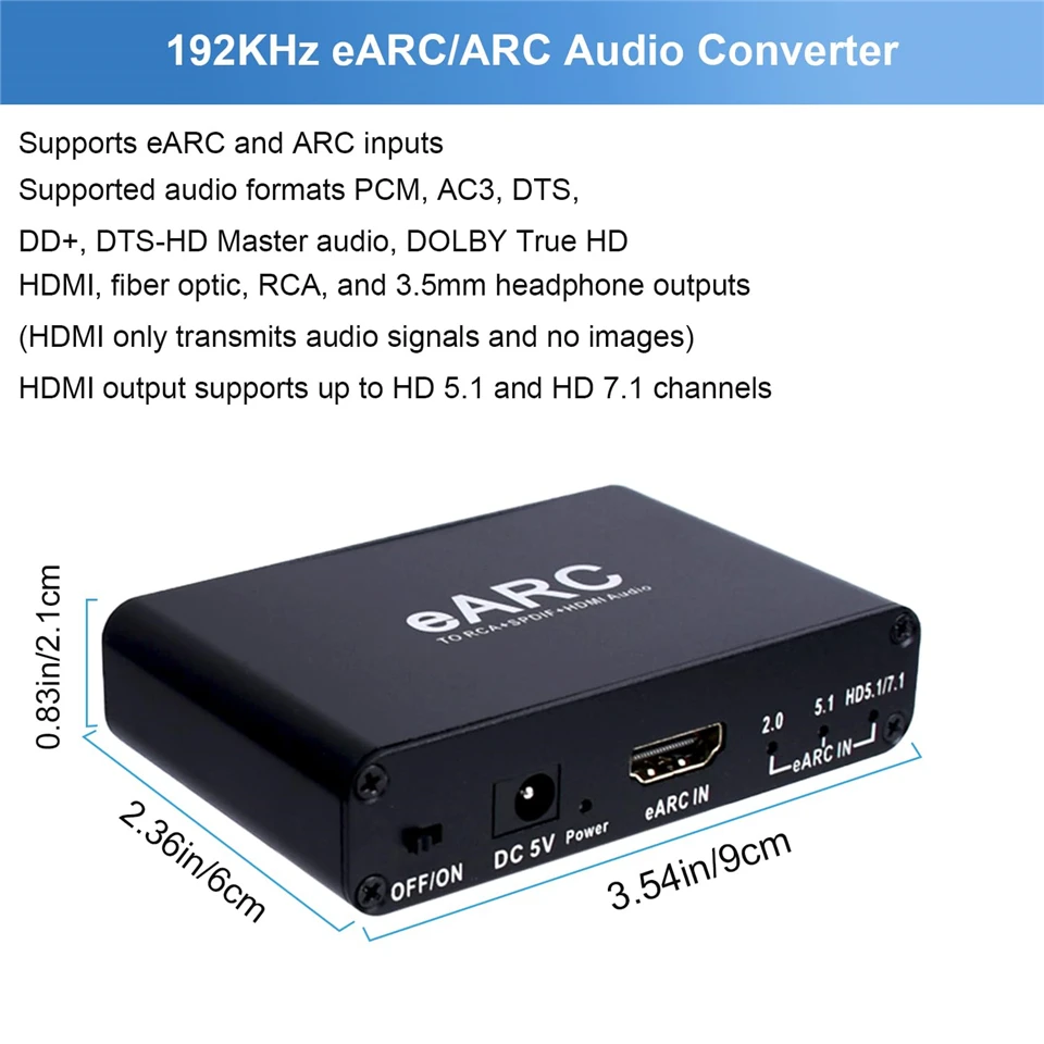 Extracteur Audio HDMI EARC ARC - Surround Sound Decoder avis et prix