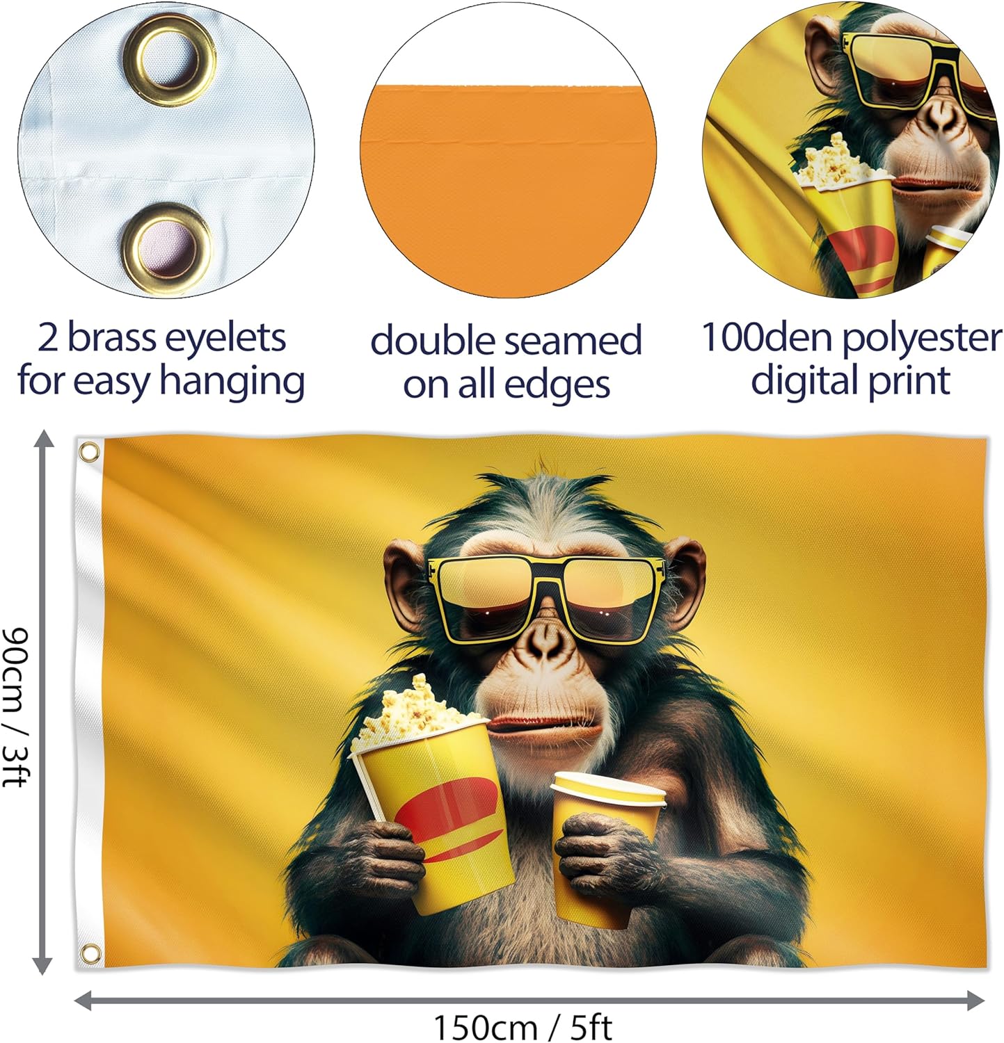 Bannière murale Popcorn Monkey - Home Cinema Night avis et prix
