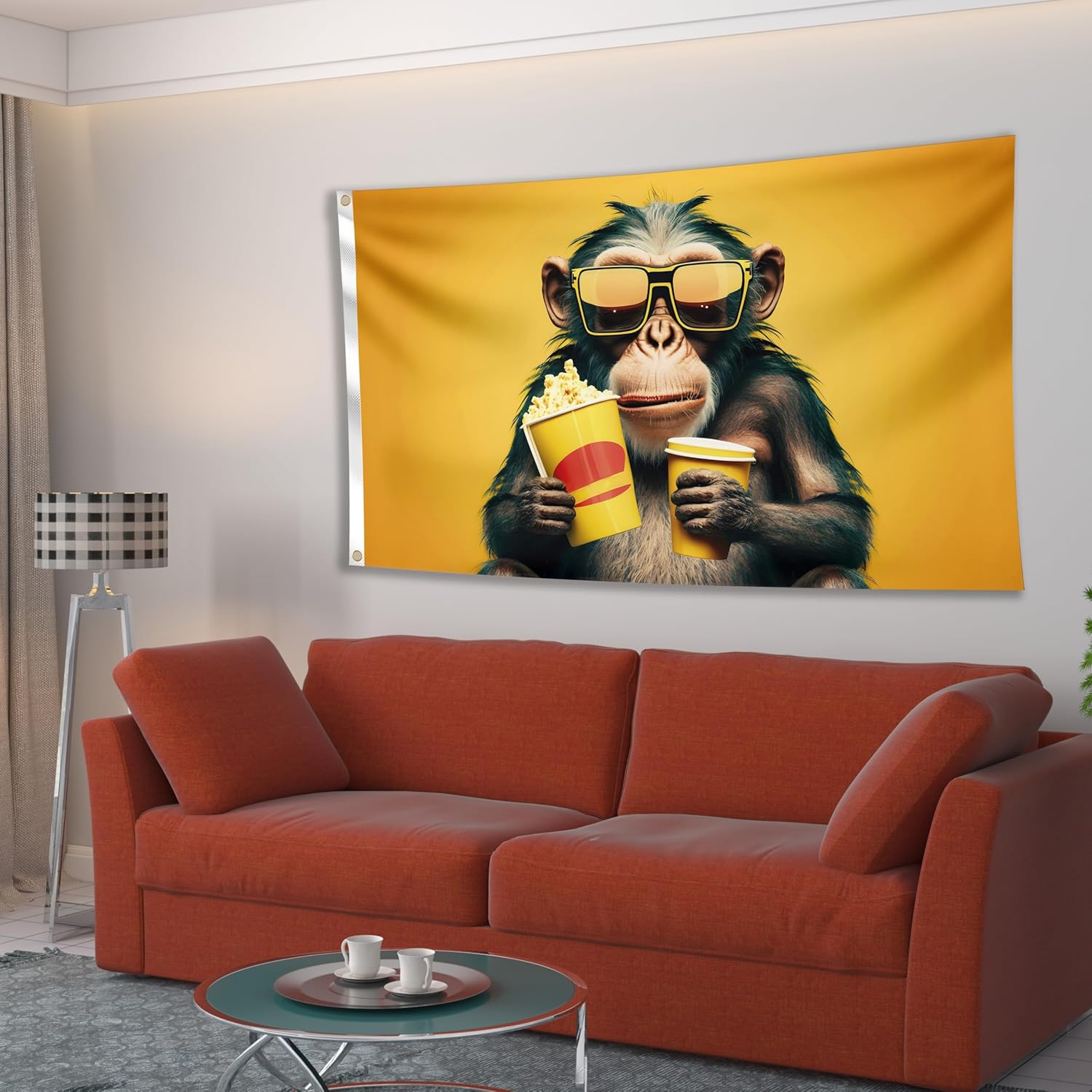 Bannière murale Popcorn Monkey - Home Cinema Night avis et prix