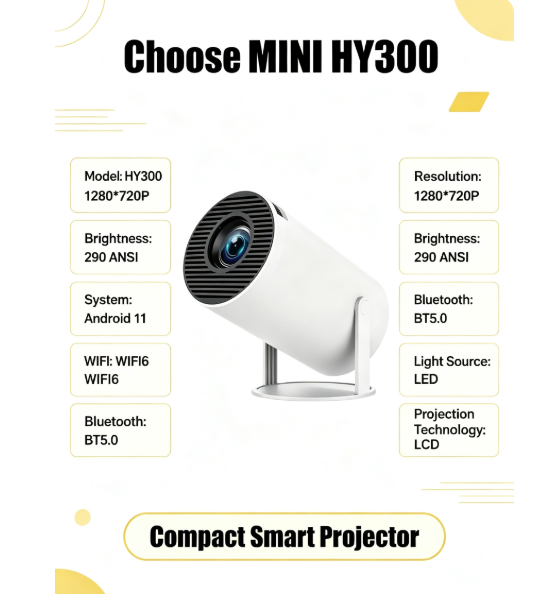 Mini projecteur portable HY300 - Video Home Cinema avis et prix