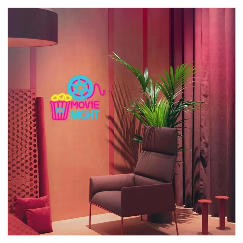 Enseigne néon « Movie Night »  - Home Cinema Night avis et prix